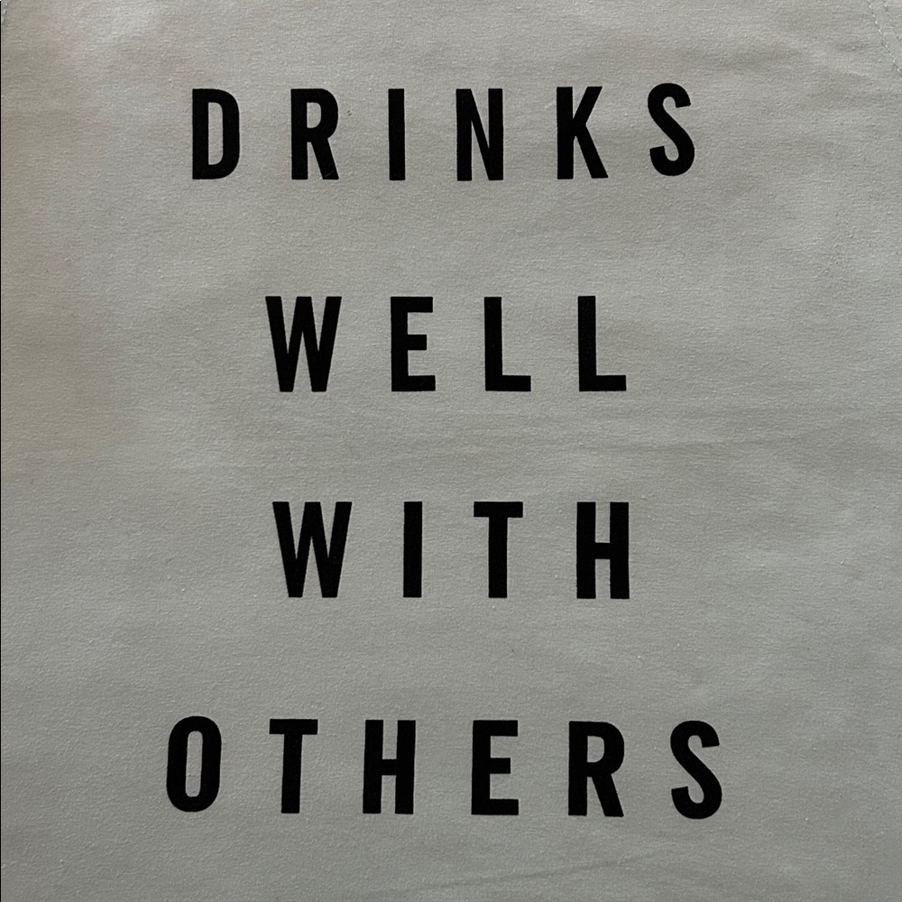 Graphic Tank Top "DRINKS WELL WITH OTHERS" - Light Aqua SZ:L - Picture 2 of 4